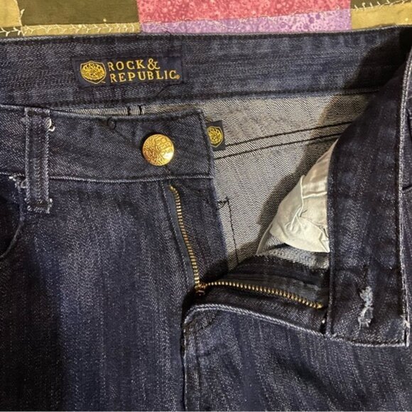 Rock & Republic rhinestone pocket bootcut jeans Size 31 - Picture 5 of 10